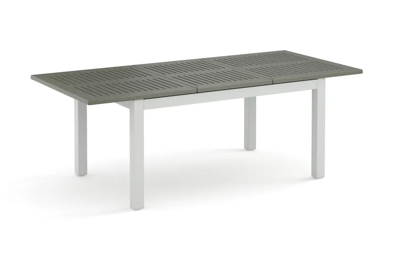 Monaco uttrekkbart utendørsbord 150–250x90 cm - Hvit/Grå - Hagemøbler - Hagebord - Spisebord ute