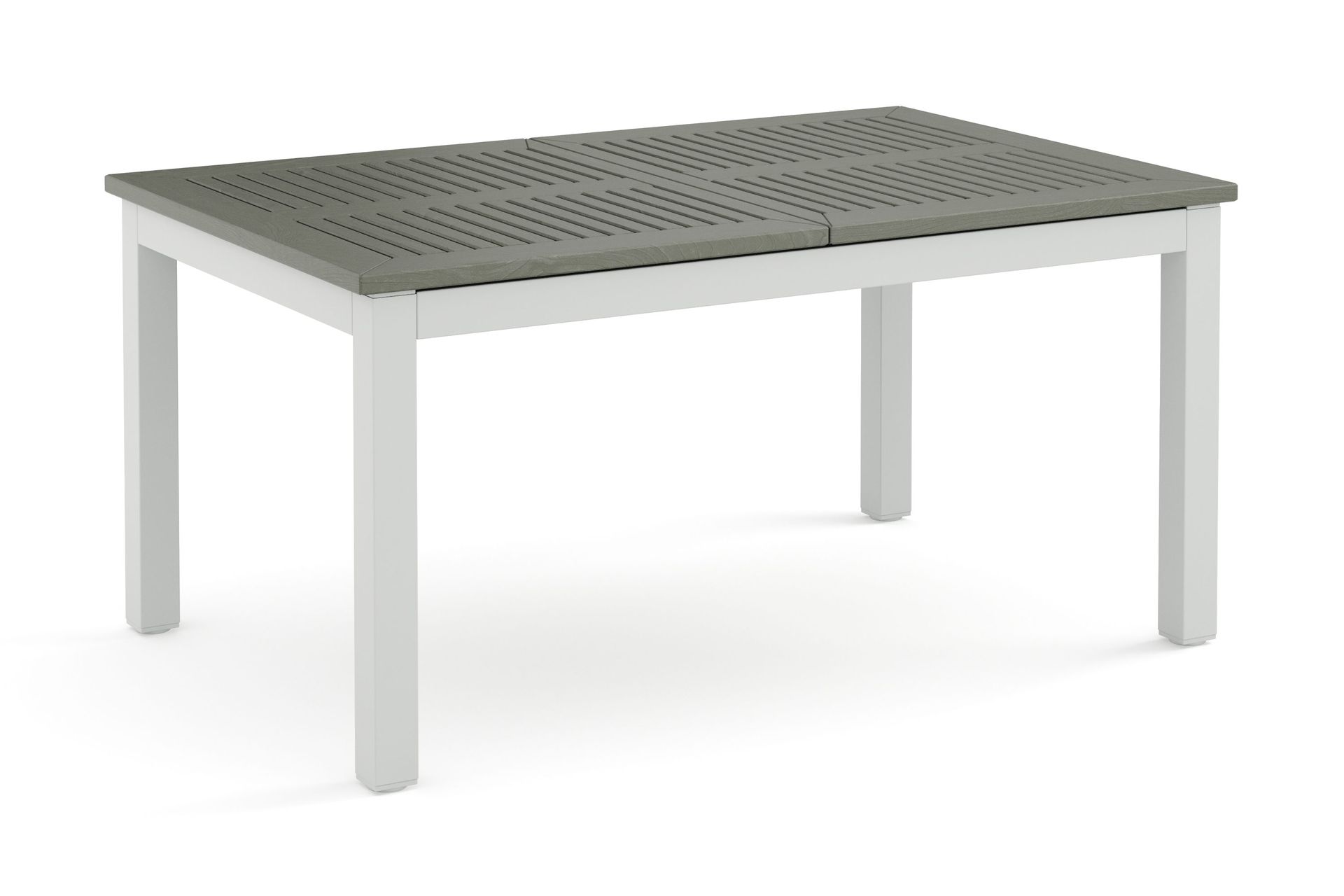 Monaco uttrekkbart utendørsbord 150–250x90 cm - Hvit/Grå