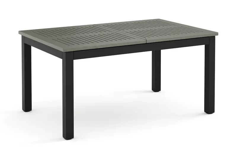 Monaco uttrekkbart utendørsbord 150–250x90 cm, Svart/Grå