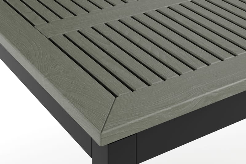 Monaco uttrekkbart utendørsbord 150–250x90 cm - Svart/Grå - Hagemøbler - Hagebord - Spisebord ute