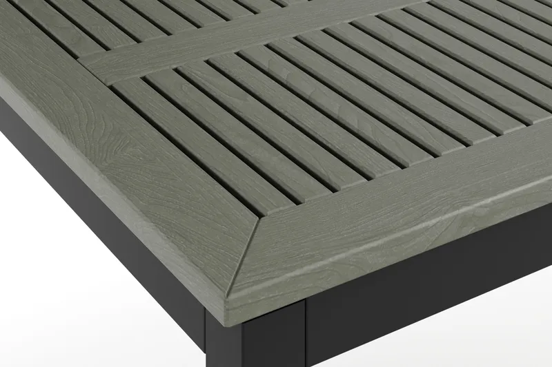 Monaco uttrekkbart utendørsbord 150–250x90 cm - Svart/Grå - Hagemøbler - Hagebord - Spisebord ute