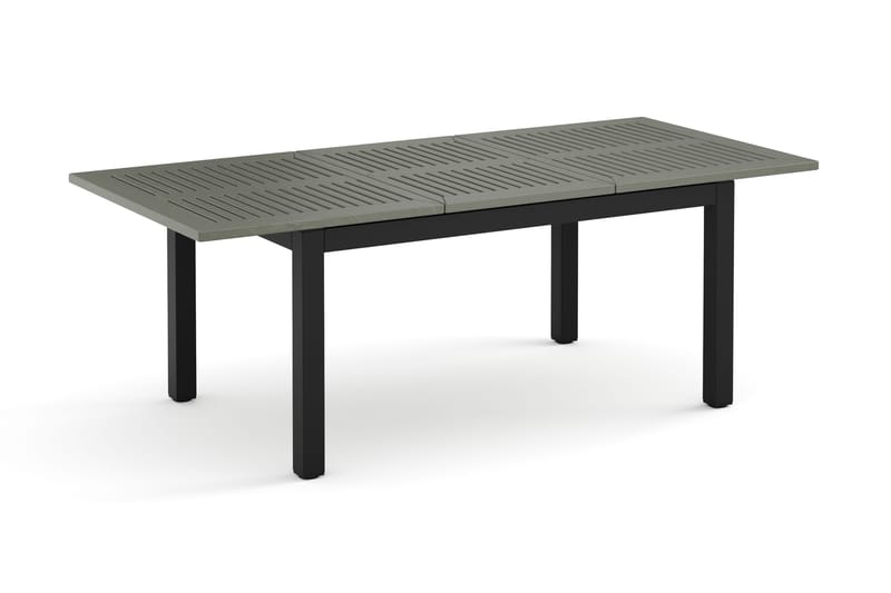 Monaco uttrekkbart utendørsbord 150–250x90 cm - Svart/Grå - Hagemøbler - Hagebord - Spisebord ute