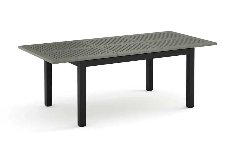 Monaco uttrekkbart utendørsbord 150–250x90 cm - Svart/Grå - Hagemøbler - Hagebord - Spisebord ute