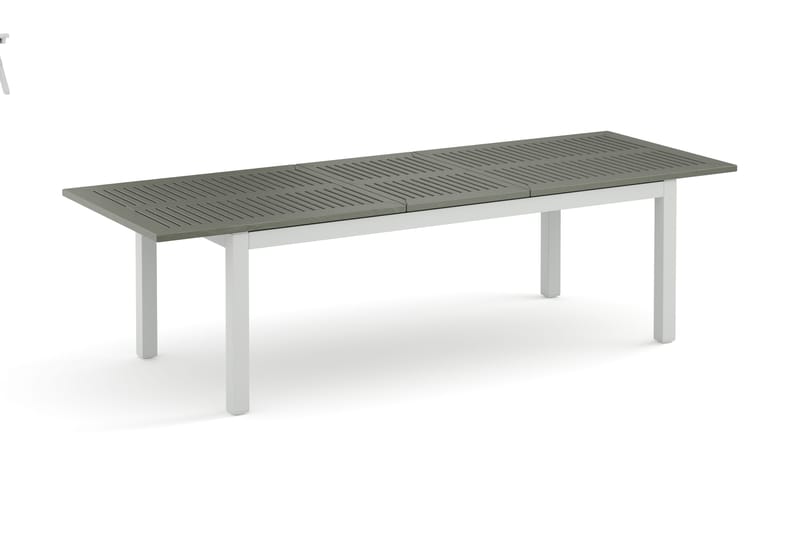 Monaco uttrekkbart utendørsbord 210/310x90 cm - Hvit/Grå - Hagemøbler - Hagebord - Spisebord ute