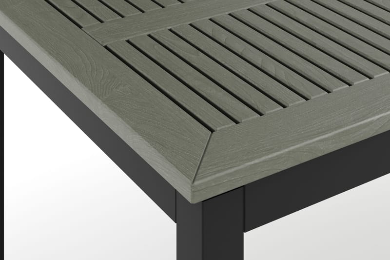 Monaco uttrekkbart utendørsbord 210/310x90 cm - Svart/Grå - Hagemøbler - Hagebord - Spisebord ute