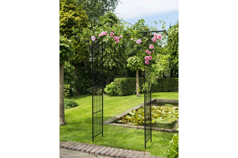 Nature Hagebue metall 114x66x232 cm svart - Hage - Utemiljø - Hagedekorasjon - Hagefigurer & hagepynt
