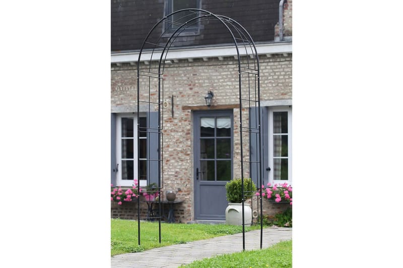 Nature Hagebue metall 229x38x113 cm svart - Hage - Utemiljø - Hagedekorasjon - Hagefigurer & hagepynt