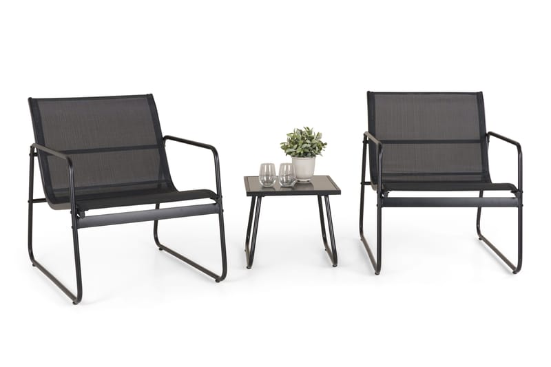 Pelanda caféssett utendørs - Svart - Hage - Utemiljø - Veranda & terrasse - Verandamøbler
