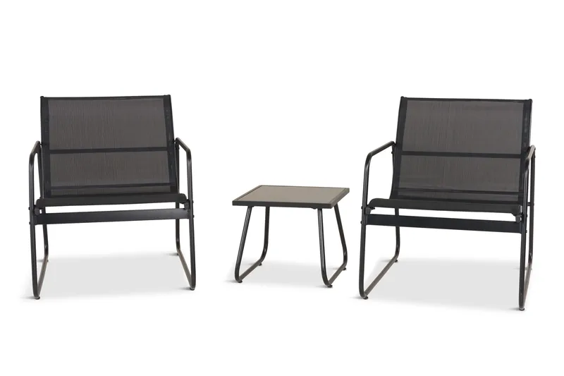 Pelanda caféssett utendørs, Svart