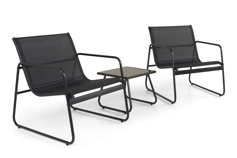 Pelanda caféssett utendørs - Svart - Hage - Utemiljø - Veranda & terrasse - Verandamøbler