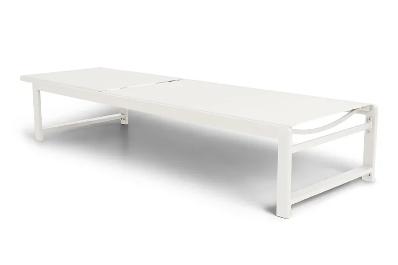 Sanna Solseng med Justerbar Ryggstøtte - Hvit - Hagemøbler - Stoler & Lenestoler - Solseng & solvogner