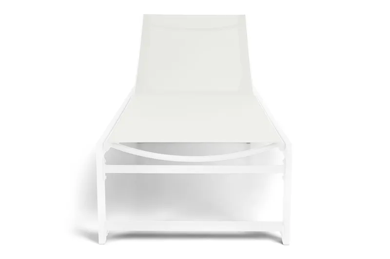 Sanna Solseng med Justerbar Ryggstøtte - Hvit - Hagemøbler - Stoler & Lenestoler - Solseng & solvogner