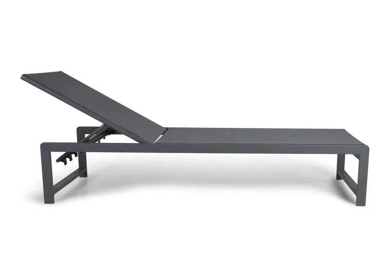 Sanna Solseng med Justerbar Ryggstøtte - Svart - Hagemøbler - Stoler & Lenestoler - Solseng & solvogner