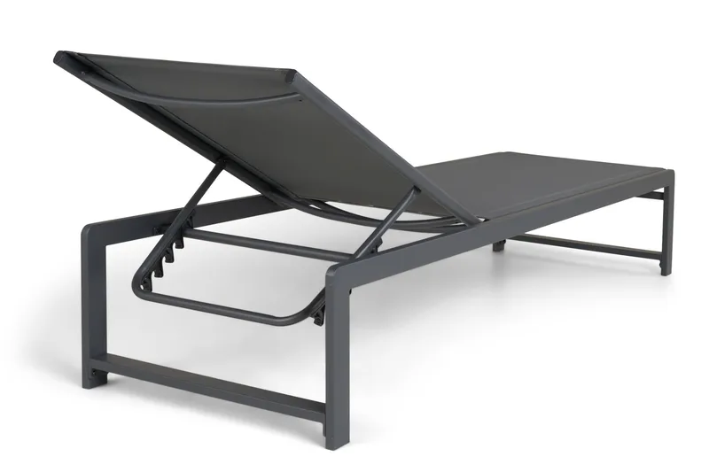 Sanna Solseng med Justerbar Ryggstøtte - Svart - Hagemøbler - Stoler & Lenestoler - Solseng & solvogner