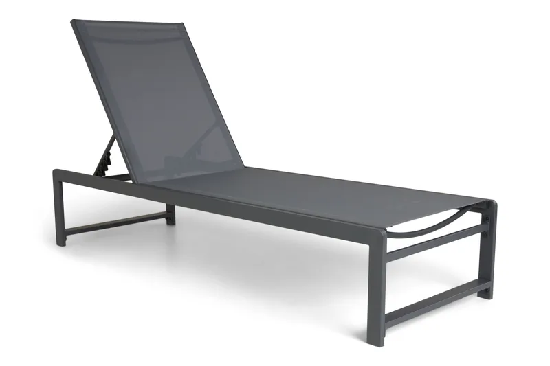 Sanna Solseng med Justerbar Ryggstøtte - Svart - Hagemøbler - Stoler & Lenestoler - Solseng & solvogner