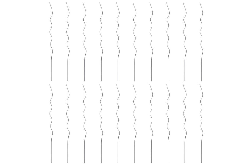 Spiralplantestøtter 20 stk 110 cm galvanisert stål - Hage - Utemiljø - Hagedekorasjon - Hagefigurer & hagepynt