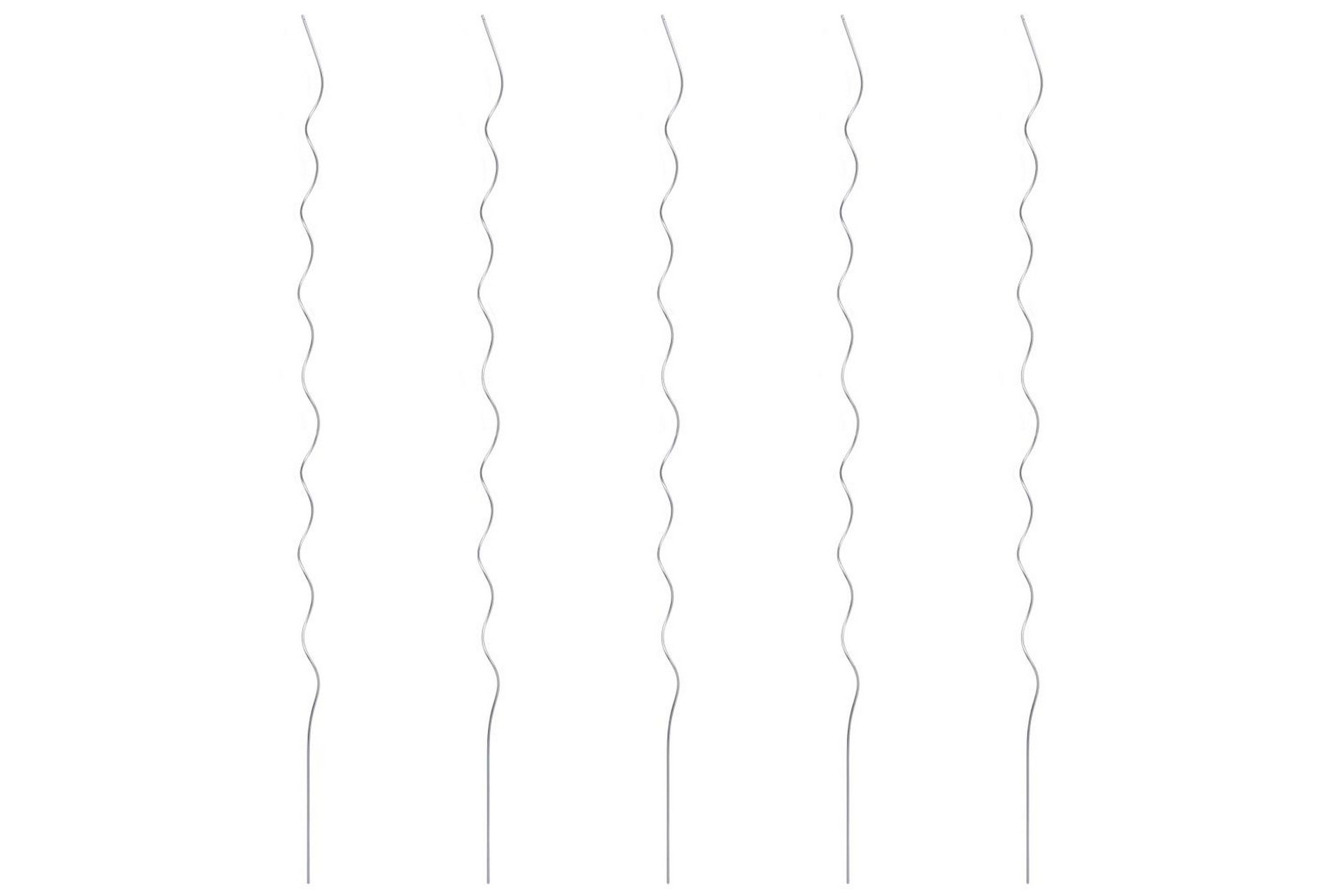 Spiralplantestøtter 5 stk 170 cm galvanisert stål - Hage - Utemiljø - Hagedekorasjon - Hagefigurer & hagepynt