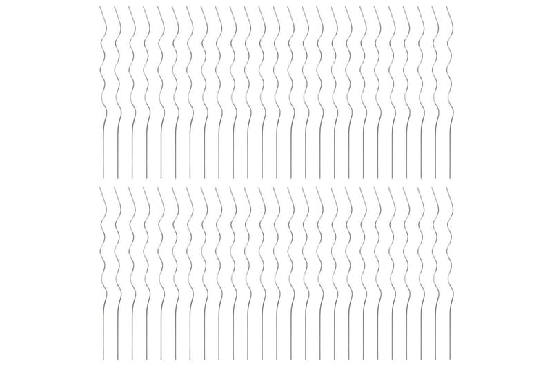 Spiralplantestøtter 50 stk 110 cm galvanisert stål - Hage - Utemiljø - Hagedekorasjon - Hagefigurer & hagepynt