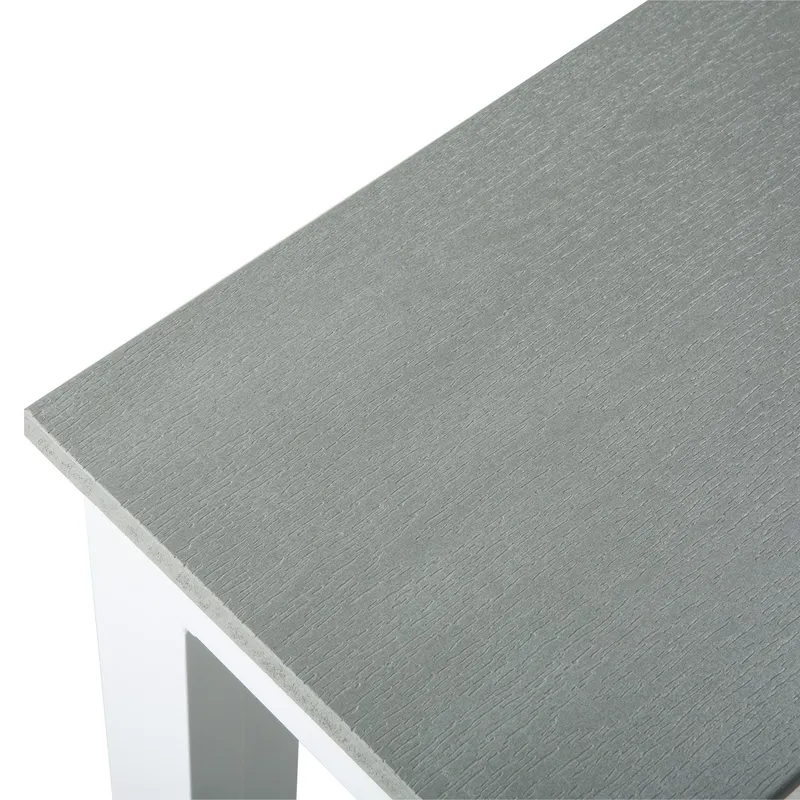 Tunis kafébord utendørs 70x70 cm - Hvit/Grå - Hagemøbler - Balkong - Balkongmøbler - Balkongbord