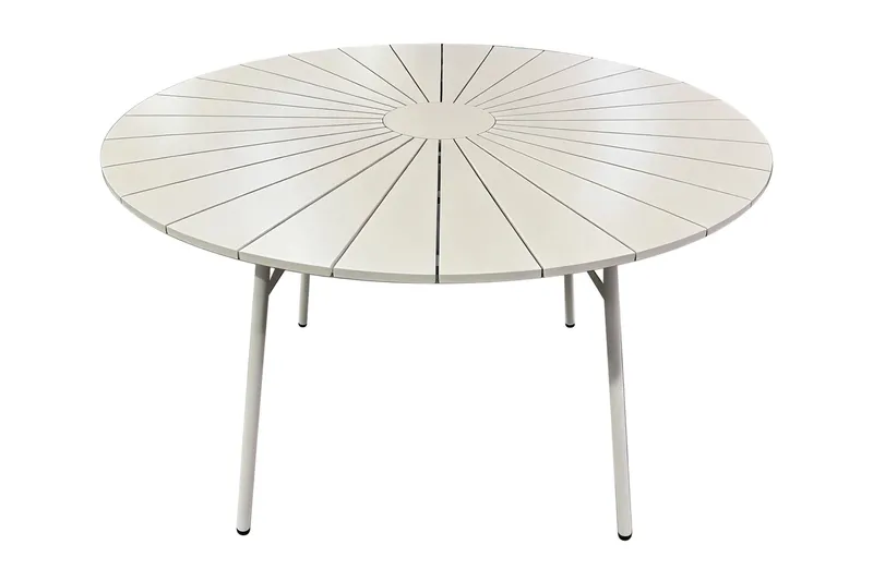 Tunis spisebord utendørs 120 cm rundt - Beige/Beige - Hagemøbler - Hagebord - Spisebord ute
