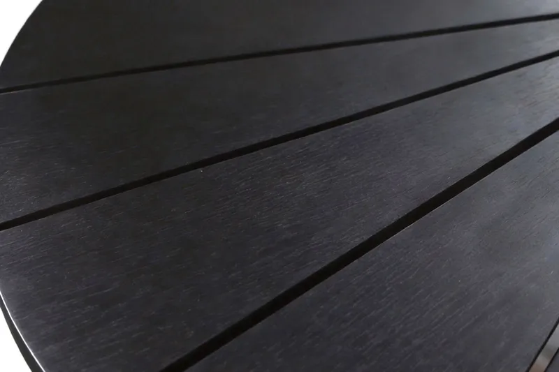 Tunis spisebord utendørs 120 cm rundt - Svart/Svart - Hagemøbler - Hagebord - Spisebord ute