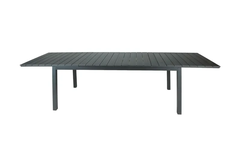 Tunis spisebord utendørs 205/305x90 rektangulært uttrekkbart - Svart/Svart - Hagemøbler - Hagebord - Spisebord ute