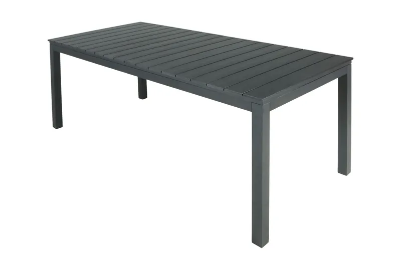 Tunis spisebord utendørs 205/305x90 rektangulært uttrekkbart - Svart/Svart - Hagemøbler - Hagebord - Spisebord ute