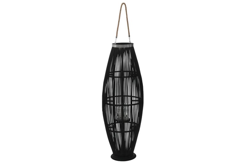 Hengelanterne for stearinlys bambus svart 95 cm - Hage - Utemiljø - Hagedekorasjon - Hagefigurer & hagepynt - Utelykt