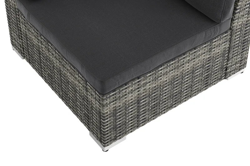 Wisconsin hjørnemodul utendørs - Grå - Hagemøbler - Loungemøbler - Moduler - Hjørnemodul hagesofa