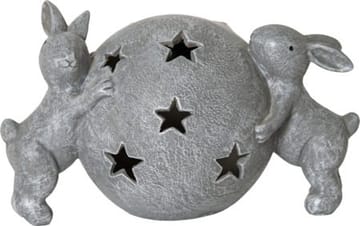 Harriet solcelledekorasjon 24 cm - grå - Hage - Utemiljø - Hagedekorasjon - Hagefigurer & hagepynt