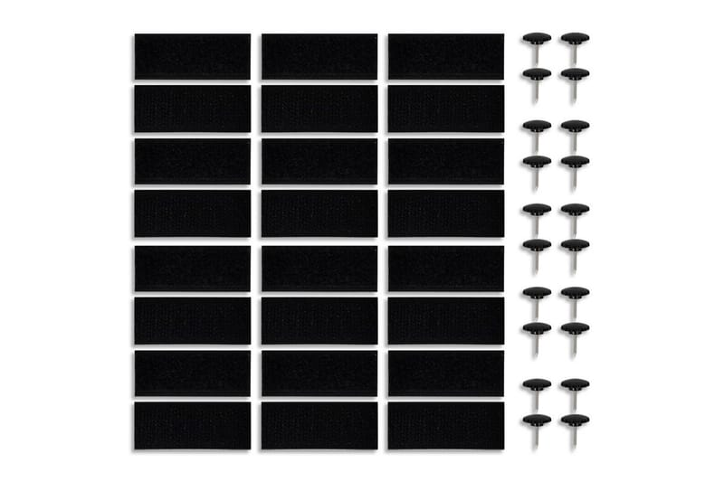 Insekt dørforheng 210 x 100 cm 2 stk magnet svart - Svart - Hage - Utemiljø - Hagedekorasjon - Myggnett