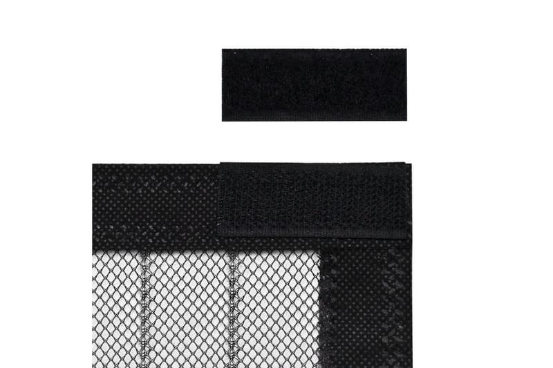 Insekt dørforheng 210 x 100 cm 2 stk magnet svart - Svart - Hage - Utemiljø - Hagedekorasjon - Myggnett