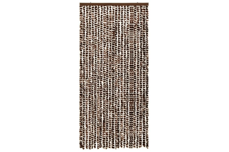 Insektgardin brun og hvit 100x220 cm chenille - Brun - Hage - Utemiljø - Hagedekorasjon - Myggnett