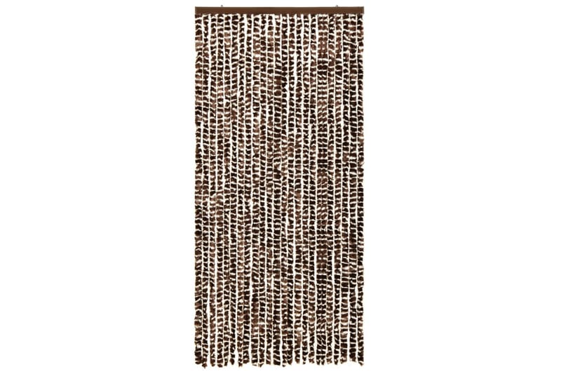 Insektgardin brun og hvit 100x220 cm chenille - Brun - Friluftsutstyr - Myggnett - Myggbeskyttelse