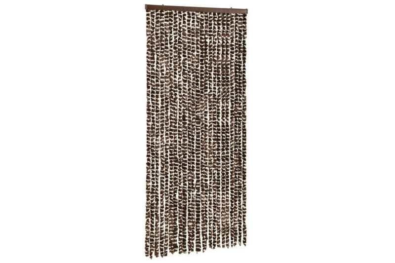 Insektgardin brun og hvit 100x220 cm chenille - Brun - Hage - Utemiljø - Hagedekorasjon - Myggnett