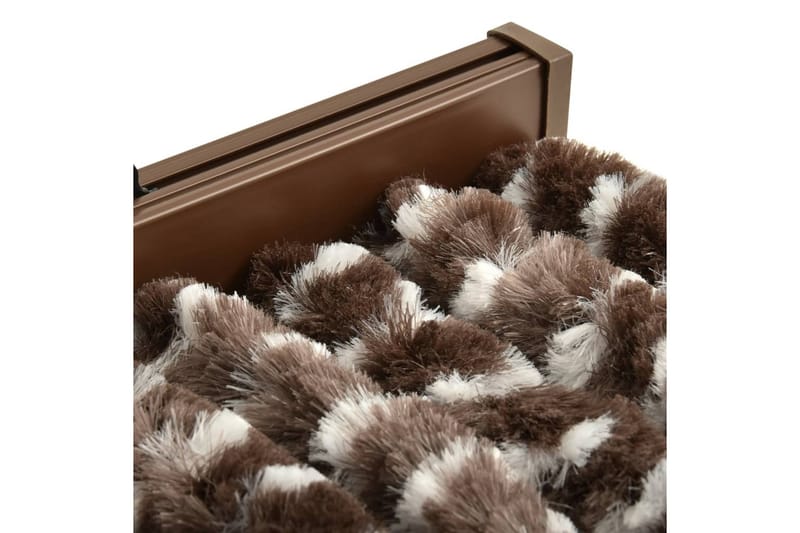 Insektgardin brun og hvit 100x220 cm chenille - Brun - Hage - Utemiljø - Hagedekorasjon - Myggnett