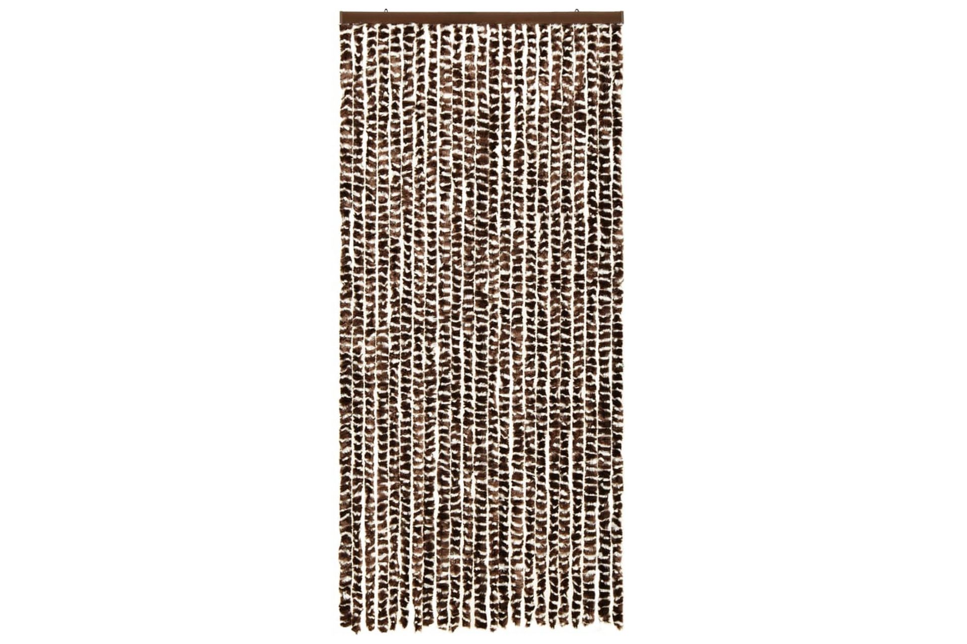 Insektgardin brun og hvit 90x220 cm chenille - Brun - Hage - Utemiljø - Hagedekorasjon - Myggnett
