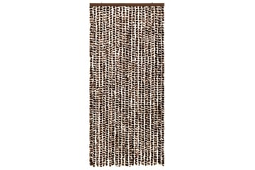 Insektgardin brun og hvit 90x220 cm chenille - Brun - Hage - Utemiljø - Hagedekorasjon - Myggnett