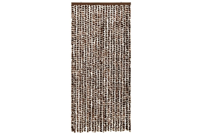 Insektgardin brun og hvit 90x220 cm chenille - Brun - Friluftsutstyr - Myggnett - Myggbeskyttelse