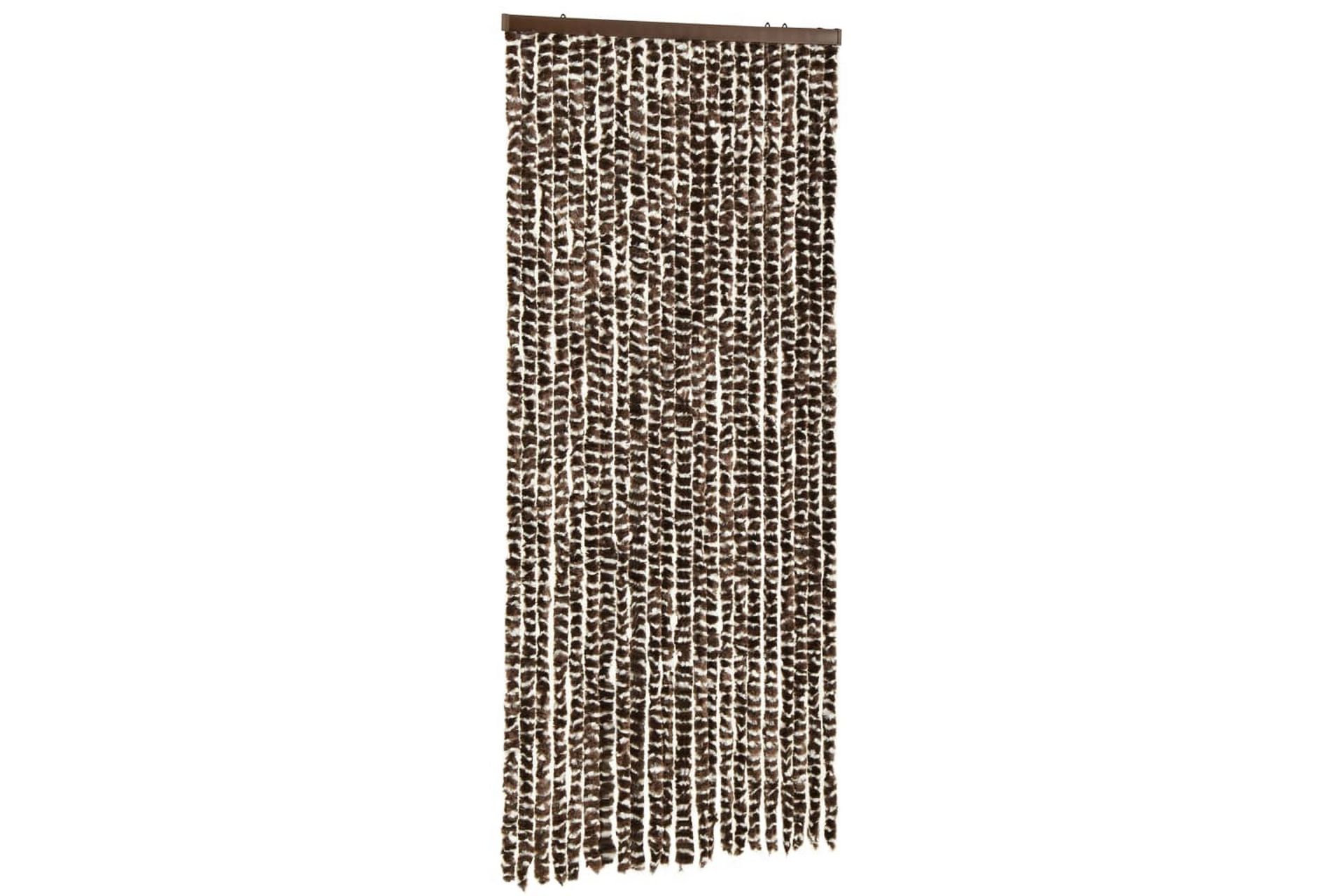 Insektgardin brun og hvit 90x220 cm chenille - Brun - Hage - Utemiljø - Hagedekorasjon - Myggnett
