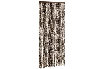 Insektgardin brun og hvit 90x220 cm chenille - Brun - Hage - Utemiljø - Hagedekorasjon - Myggnett