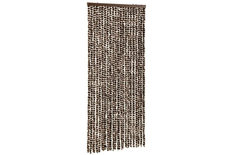 Insektgardin brun og hvit 90x220 cm chenille - Brun - Friluftsutstyr - Myggnett - Myggbeskyttelse