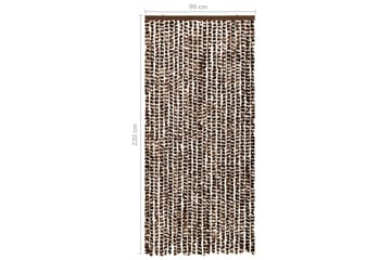 Insektgardin brun og hvit 90x220 cm chenille - Brun - Hage - Utemiljø - Hagedekorasjon - Myggnett