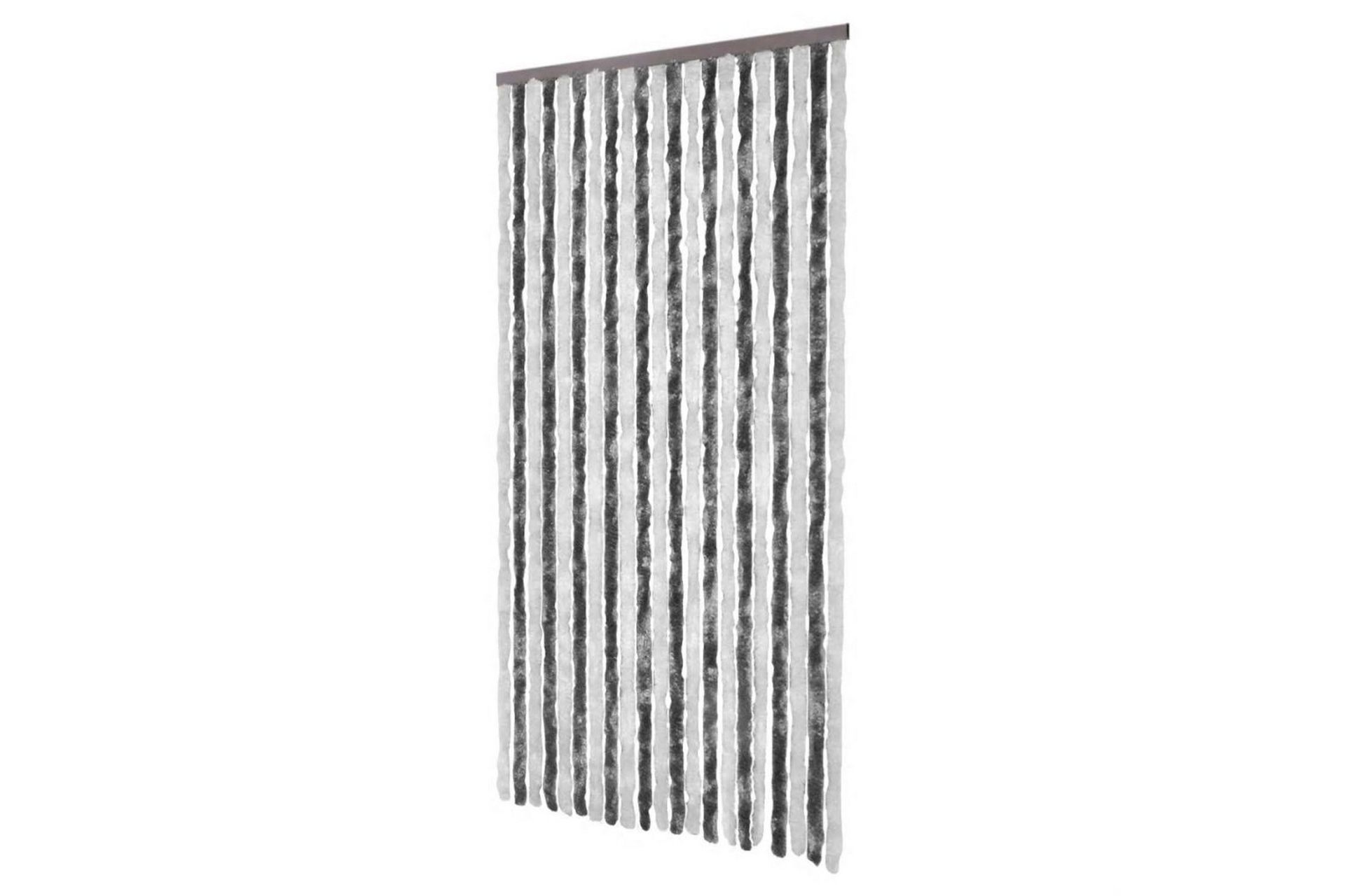Insektgardin grå og hvit 100x220 cm chenille - Gråhvit - Hage - Utemiljø - Hagedekorasjon - Myggnett