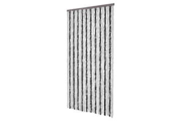 Insektgardin grå og hvit 100x220 cm chenille - Gråhvit - Hage - Utemiljø - Hagedekorasjon - Myggnett
