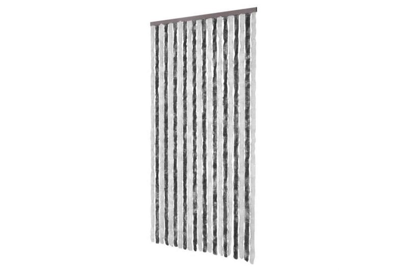 Insektgardin grå og hvit 100x220 cm chenille - Gråhvit - Hage - Utemiljø - Hagedekorasjon - Myggnett