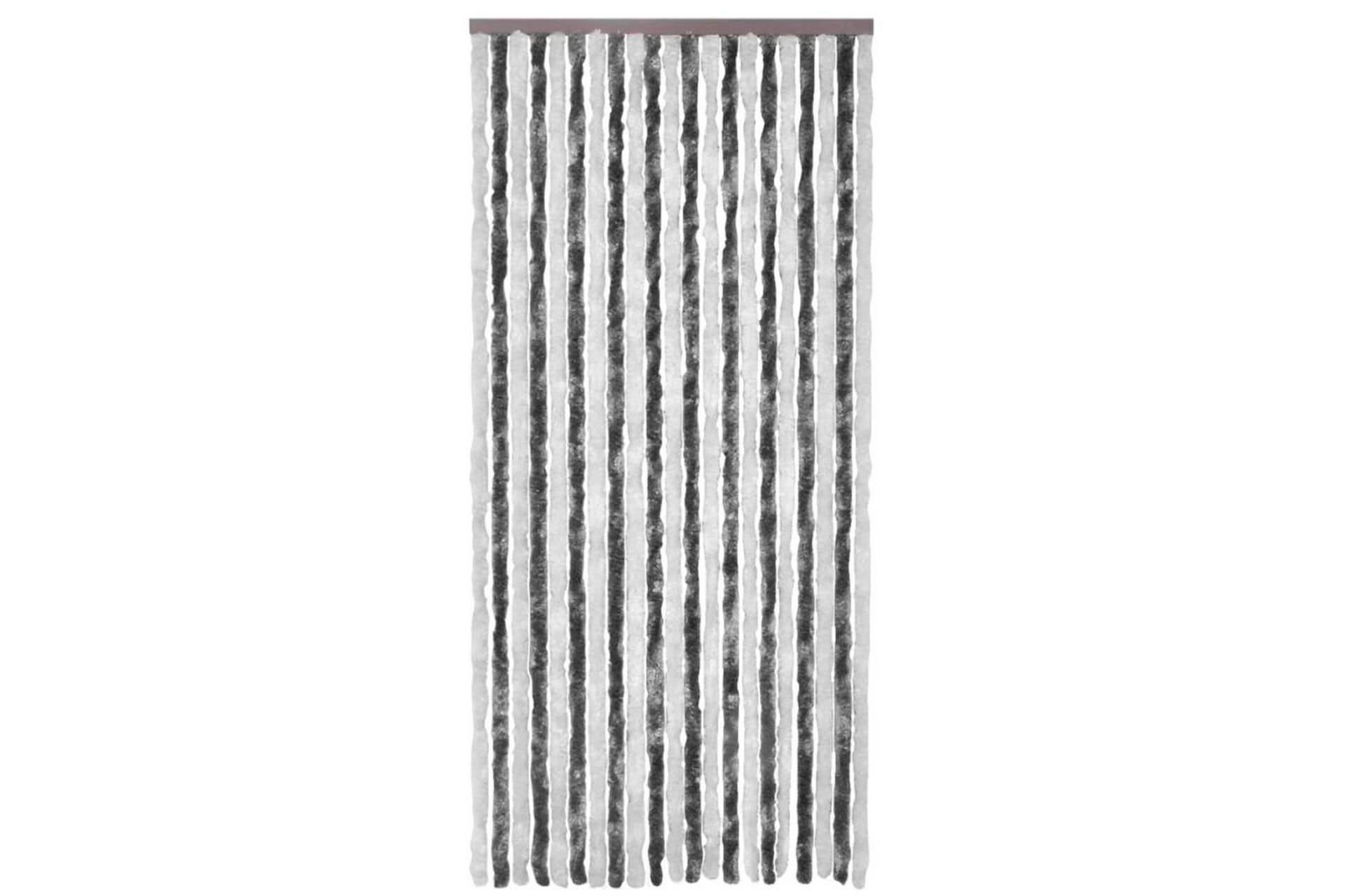 Insektgardin grå og hvit 100x220 cm chenille - Gråhvit - Hage - Utemiljø - Hagedekorasjon - Myggnett