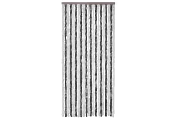 Insektgardin grå og hvit 100x220 cm chenille - Gråhvit - Hage - Utemiljø - Hagedekorasjon - Myggnett