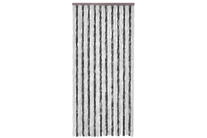 Insektgardin grå og hvit 100x220 cm chenille - Gråhvit - Hage - Utemiljø - Hagedekorasjon - Myggnett