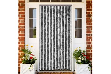 Insektgardin grå og hvit 90x200 cm chenille - Grå - Hage - Utemiljø - Hagedekorasjon - Myggnett